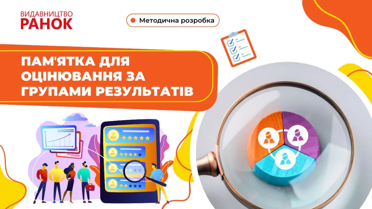 Памʼятка для оцінювання за групами результатів