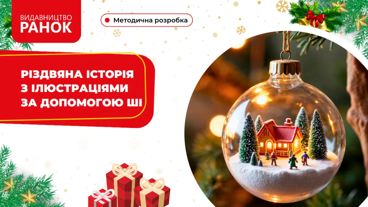 Різдвяна історія з ілюстраціями за допомогою ШІ